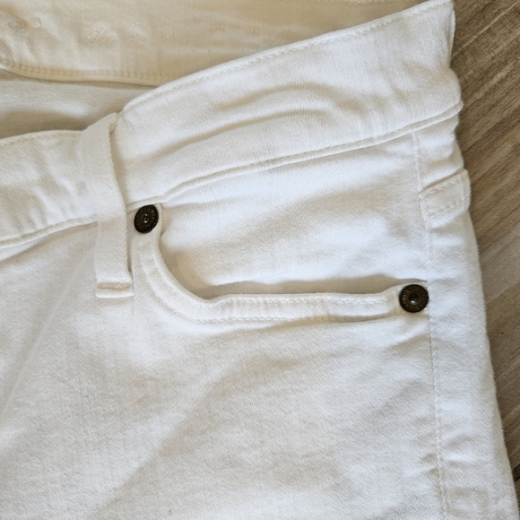 7 for all mankind regular women's stretchy skinny white jeans size 29 #006 - Picture 7 of 9